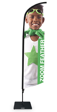 Drapeau zoom feather R°/V°