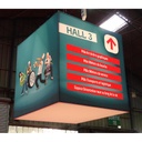 Enseigne tour d'appel suspendu 3000 x 3000 x ht 1500 m/m impression R° (copie)